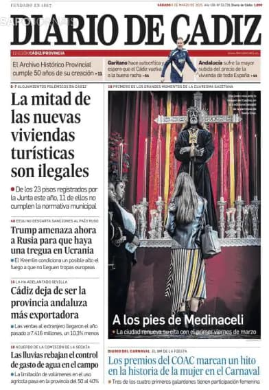 Capa Diario de Cádiz