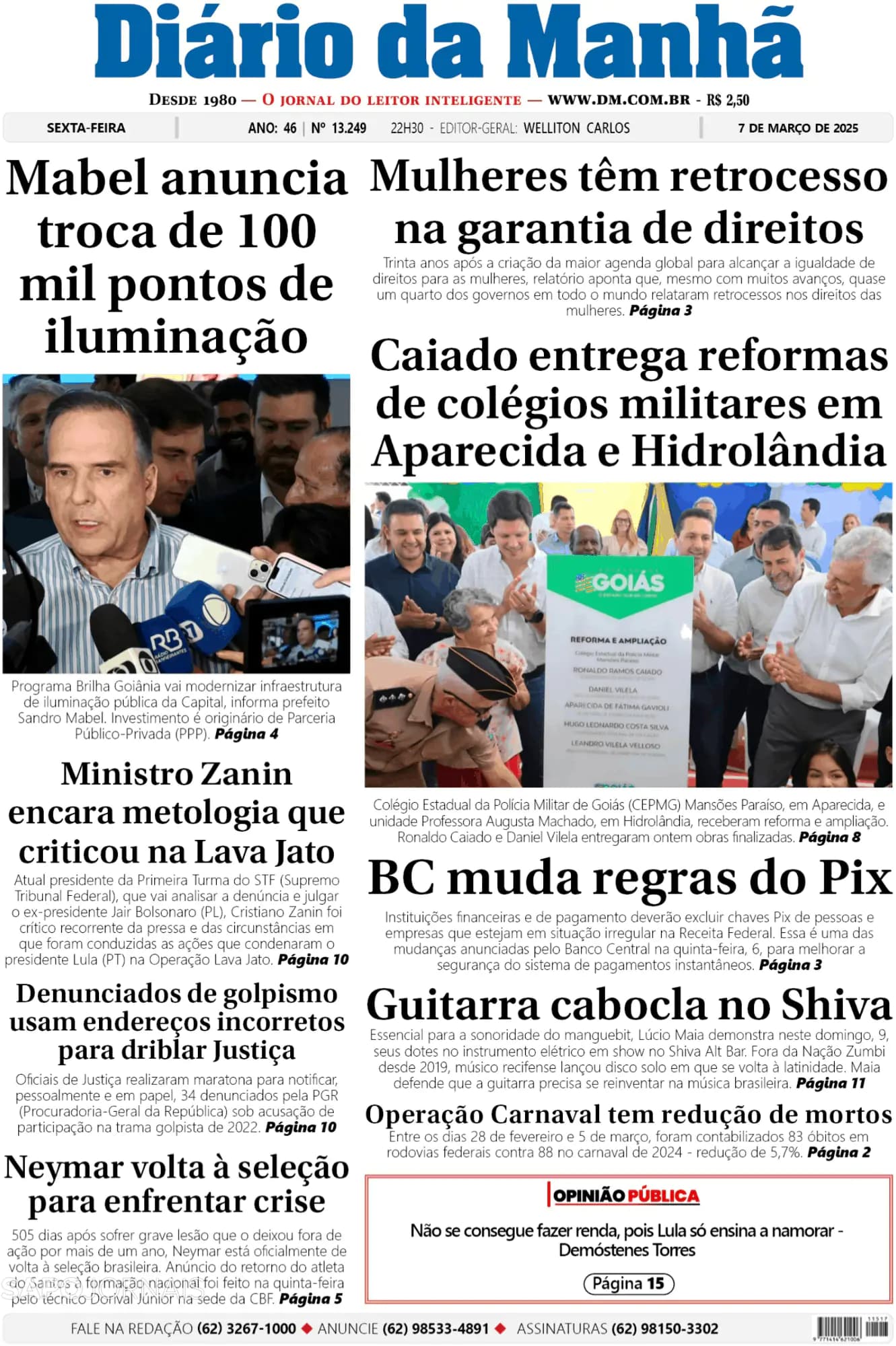 Capa Diário da Manhã