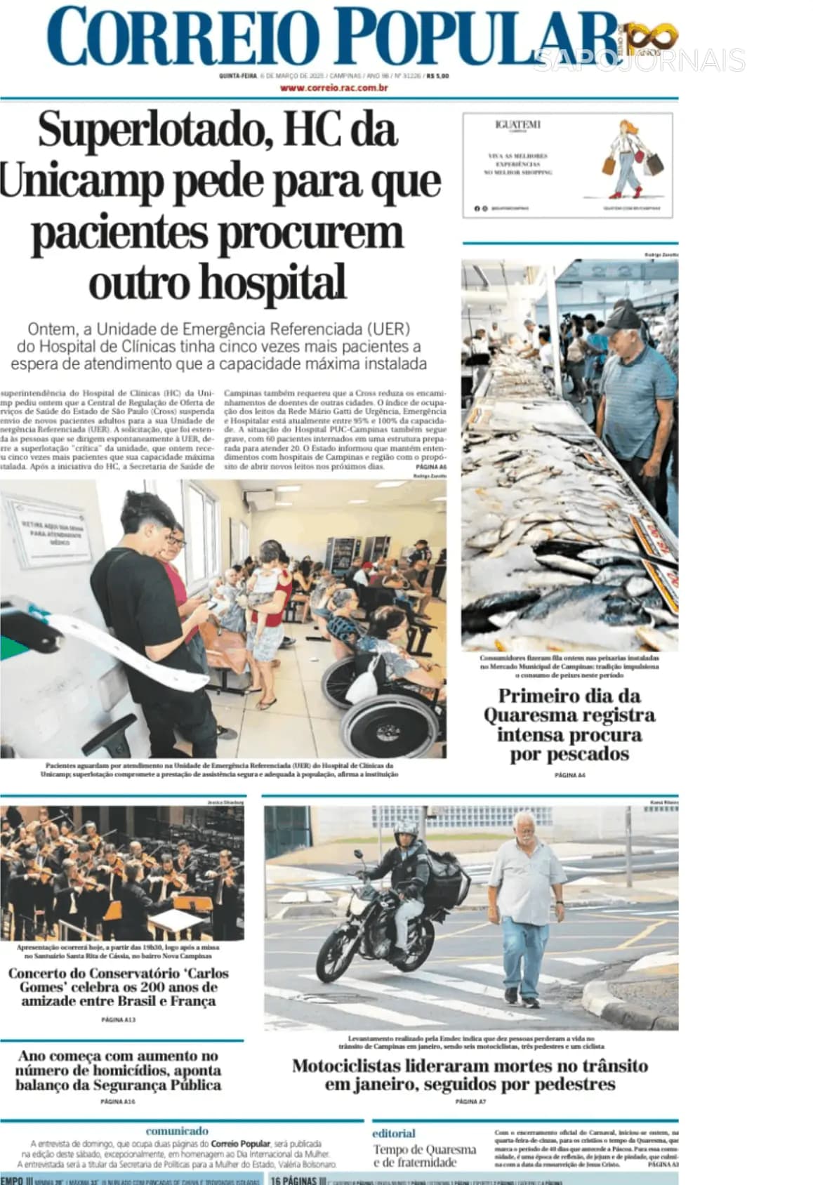 Capa Correio Popular