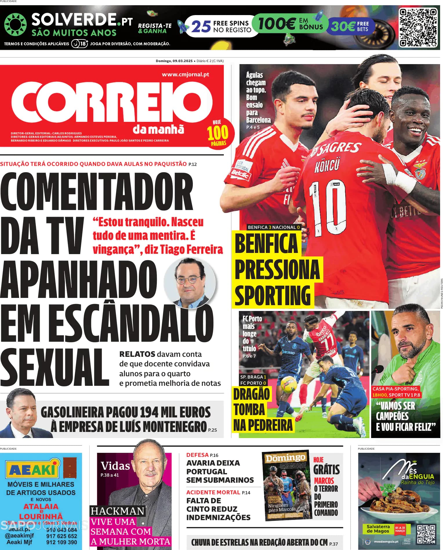 Capa Correio da Manhã