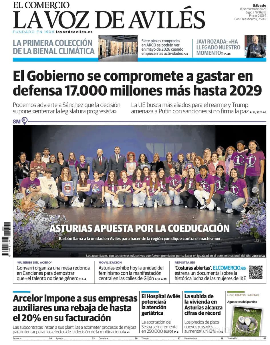 Capa El Comercio La Voz de Avilés