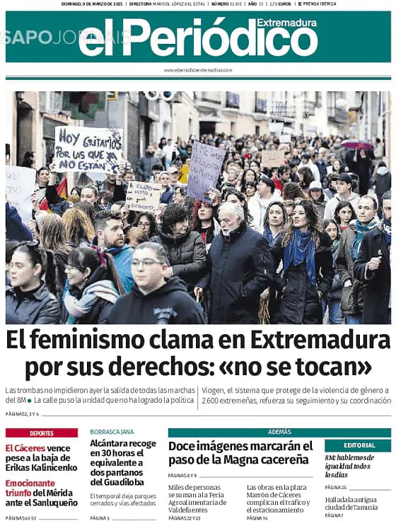 Capa El Periódico de Extremadura