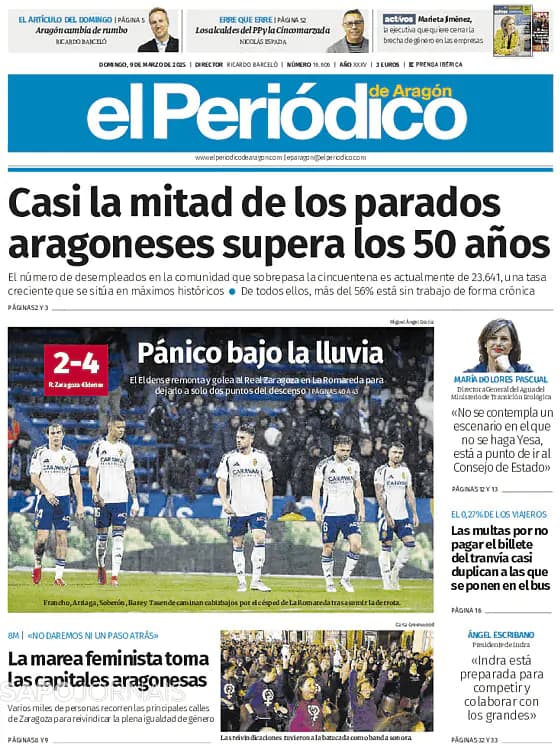 Capa El Periódico de Aragón