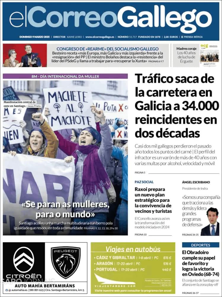 Capa El Correo de Gallego