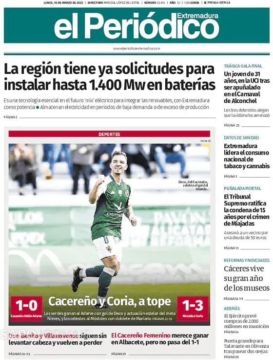 Capa El Periódico de Extremadura