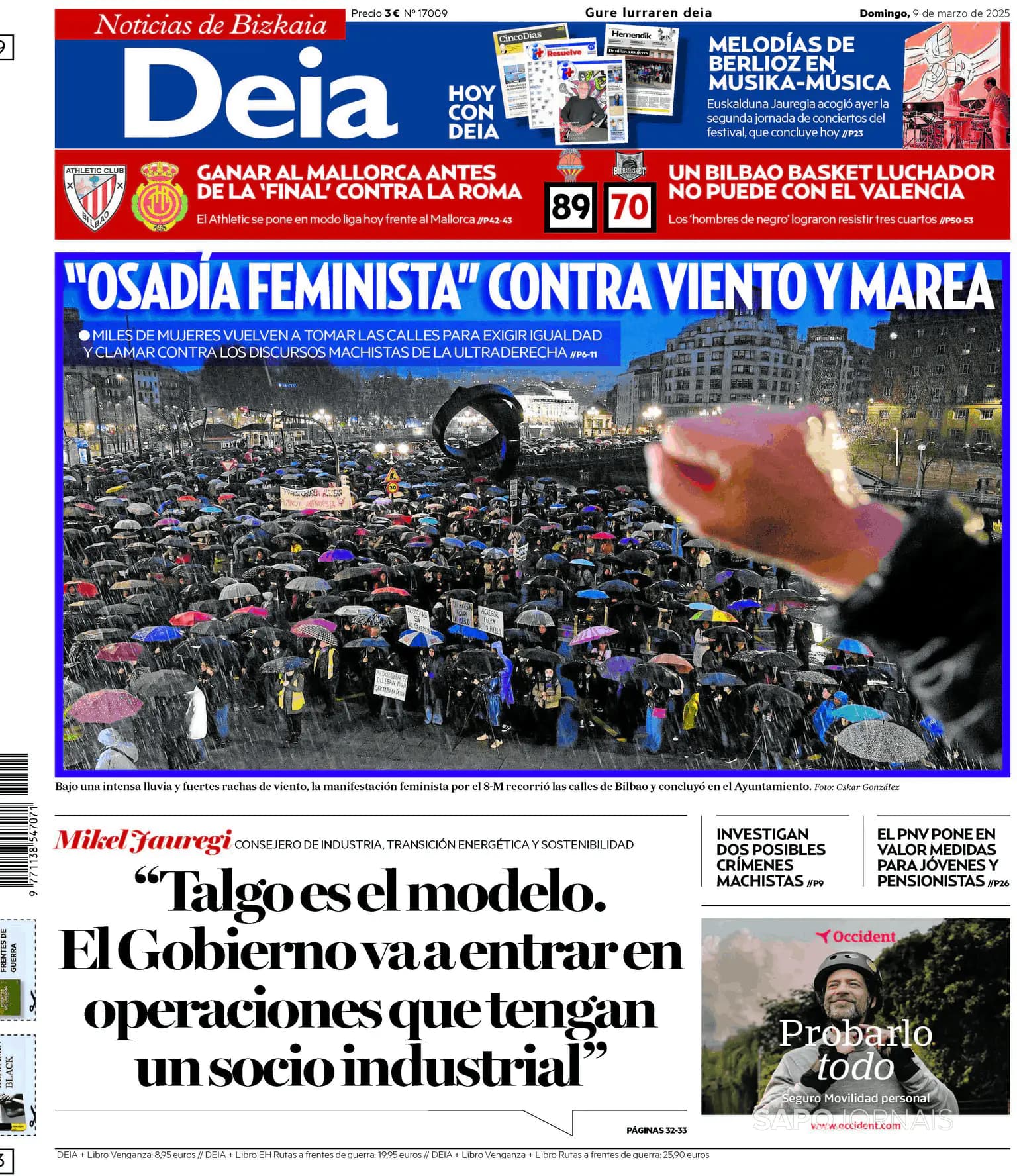 Capa Deia-Noticias de Bizkaia