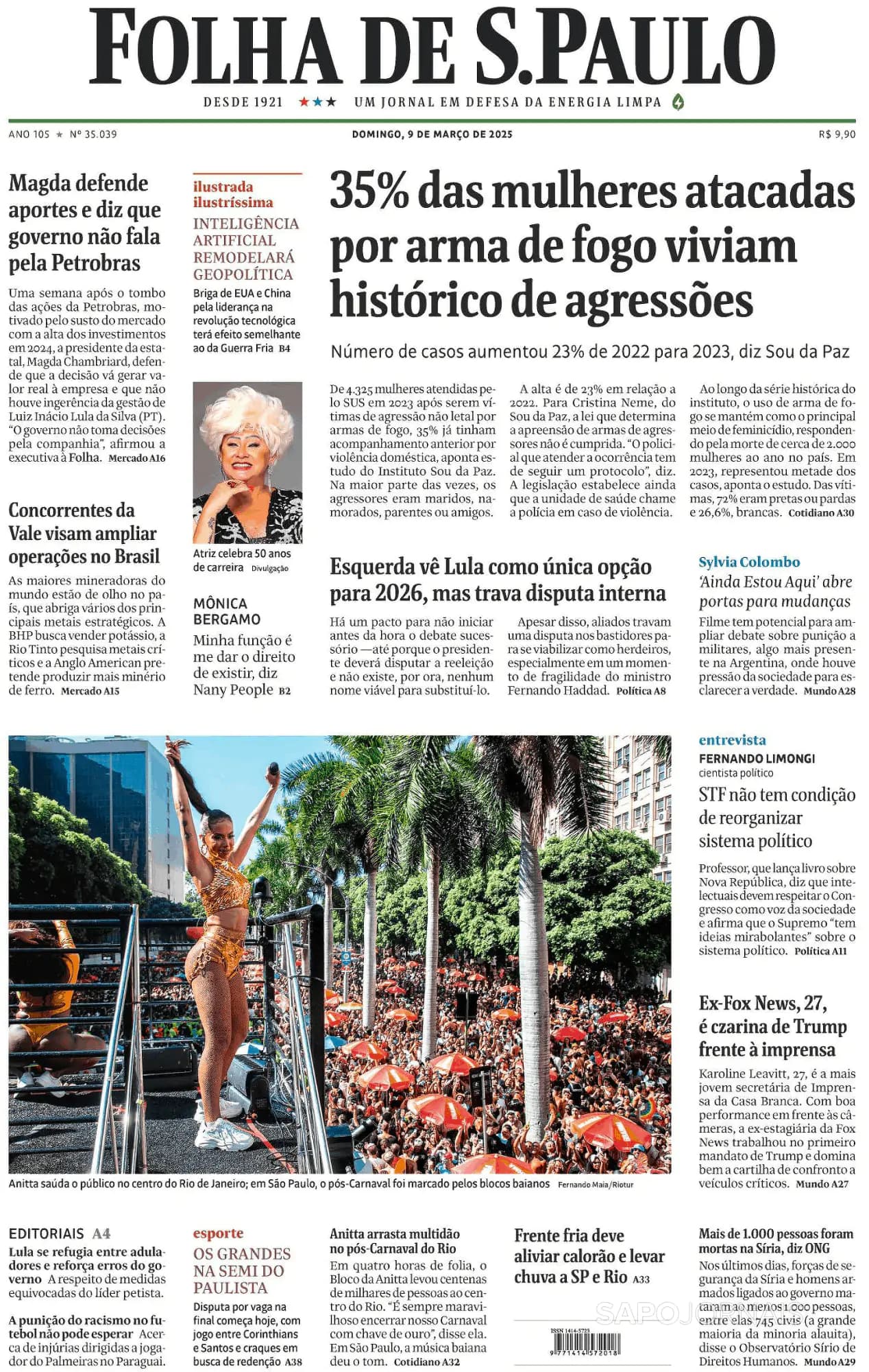 Capa Folha de S. Paulo