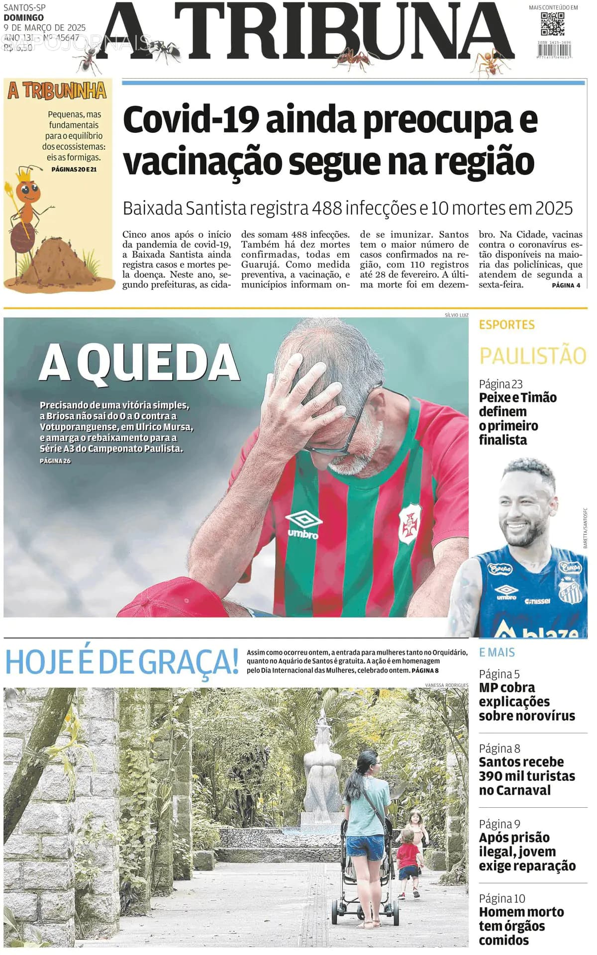 Capa A Tribuna de Santos