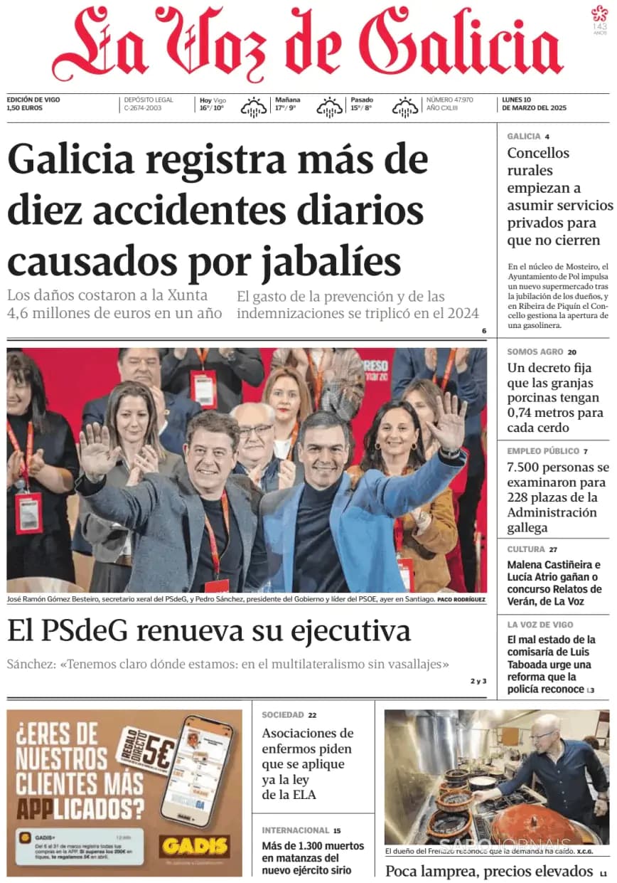 Capa La Voz de Galicia