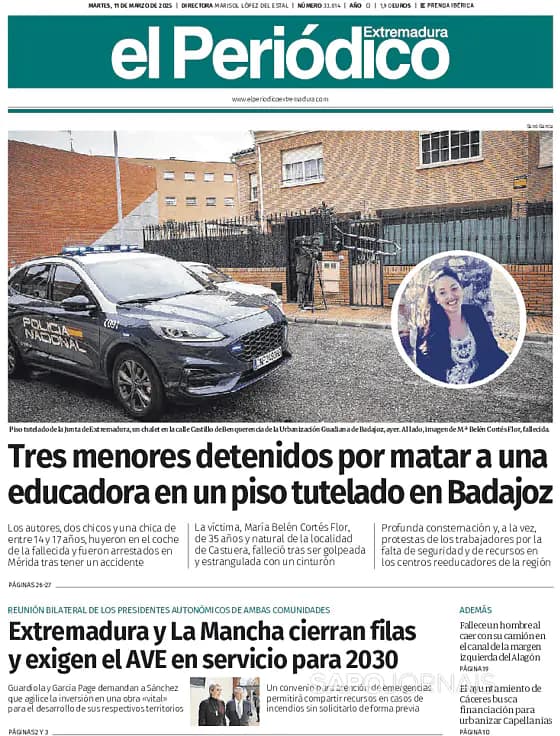 Capa El Periódico de Extremadura