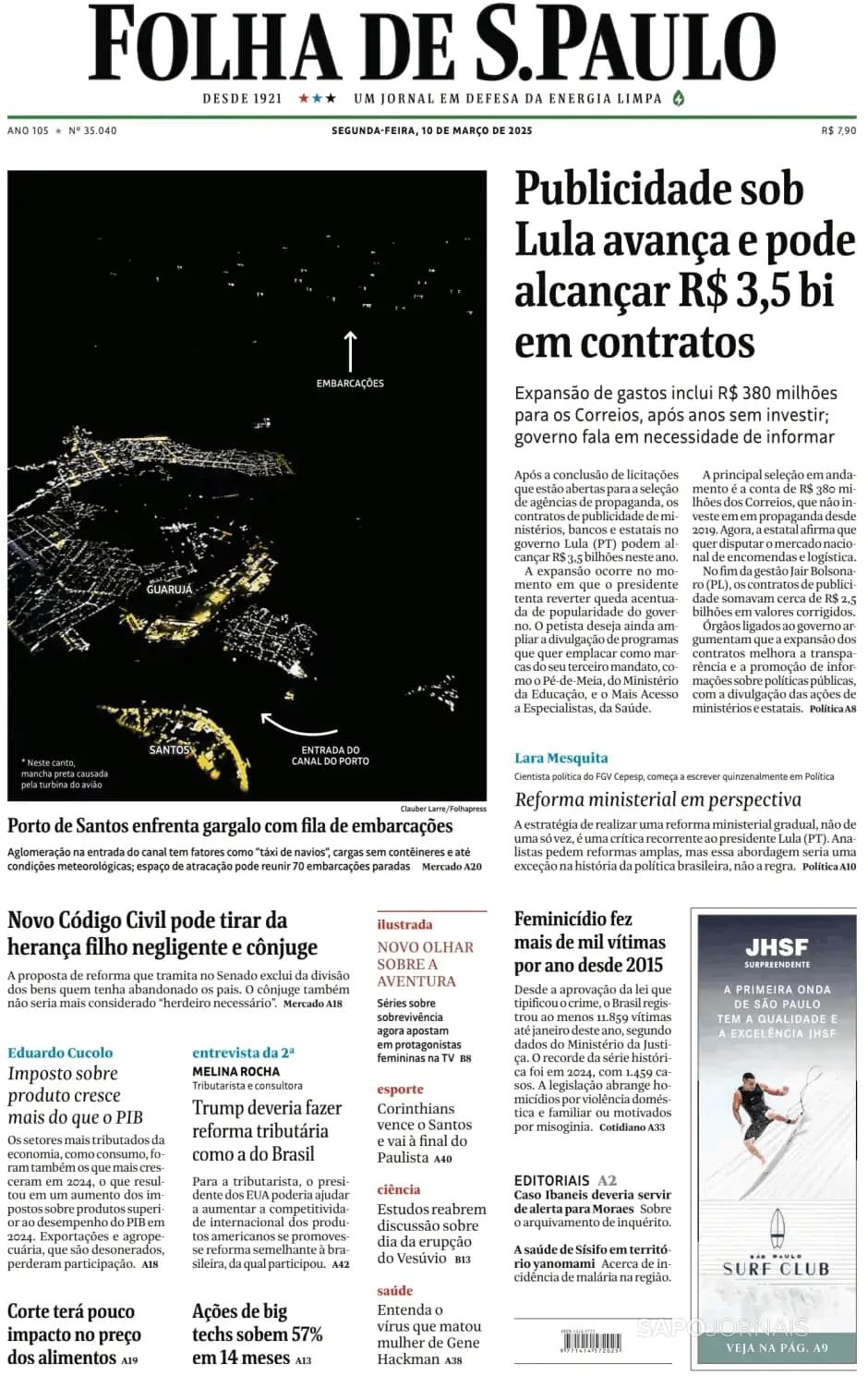 Capa Folha de S. Paulo