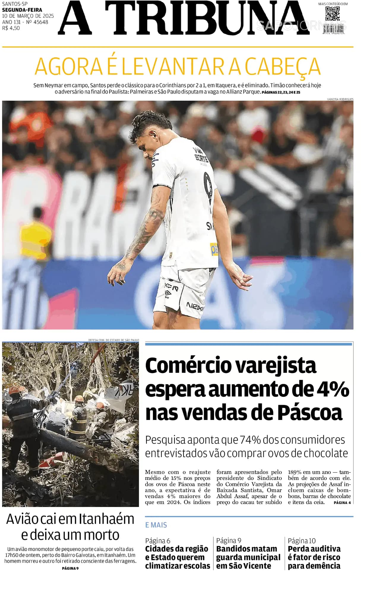 Capa A Tribuna de Santos