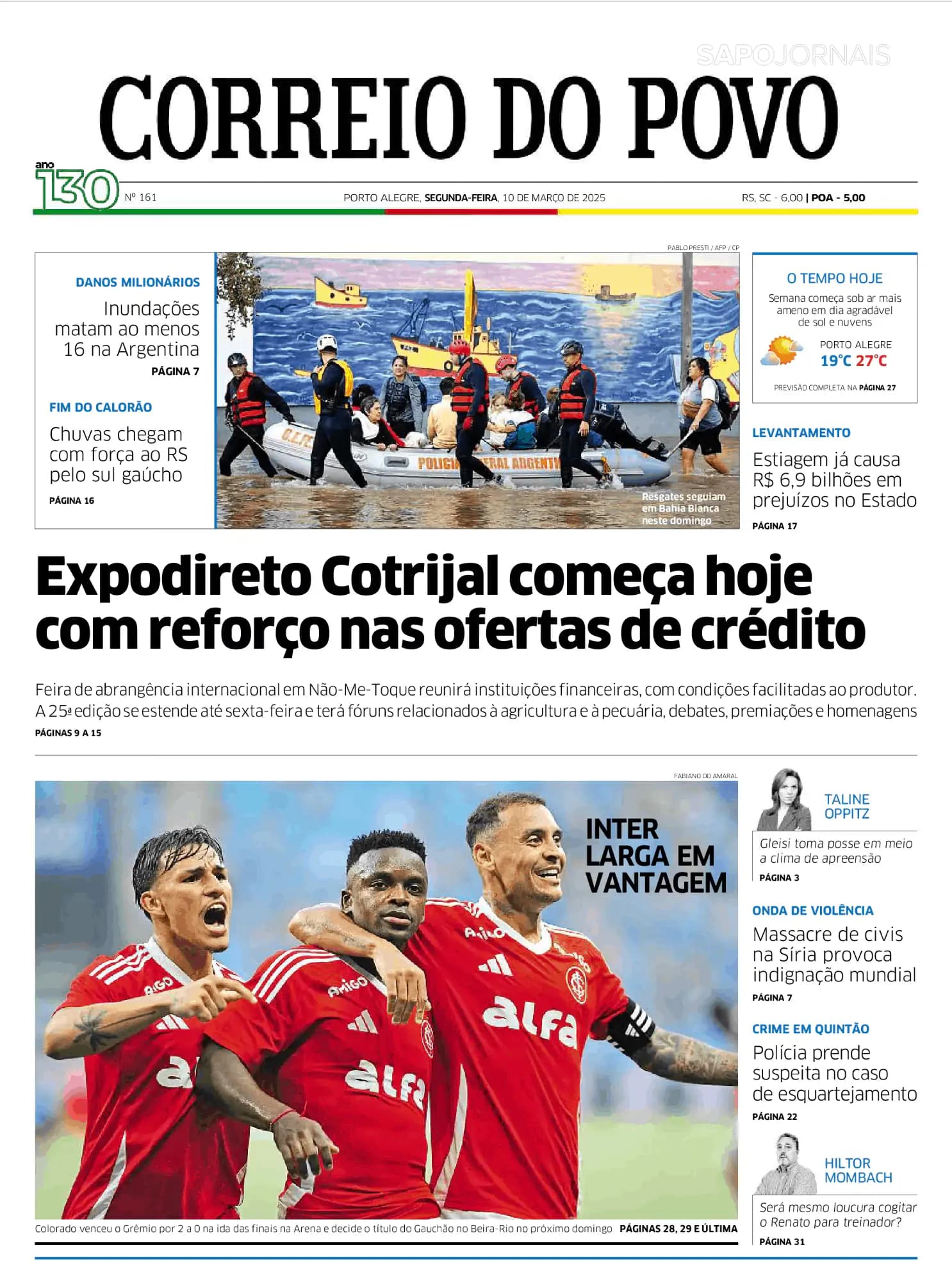 Capa Correio do Povo