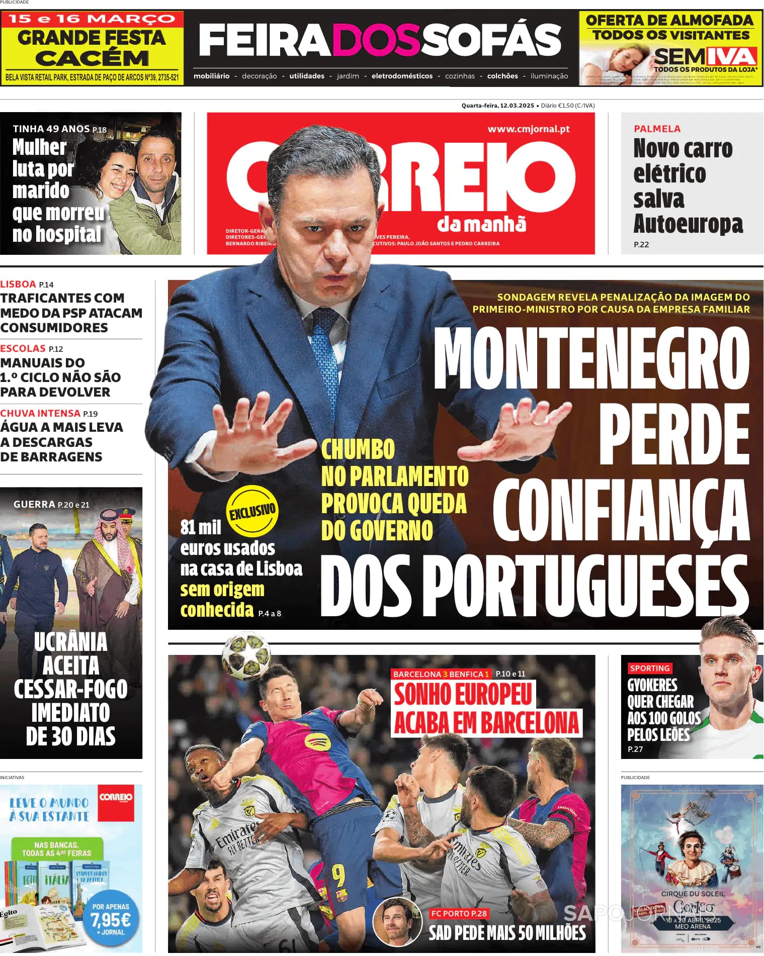 Capa Correio da Manhã