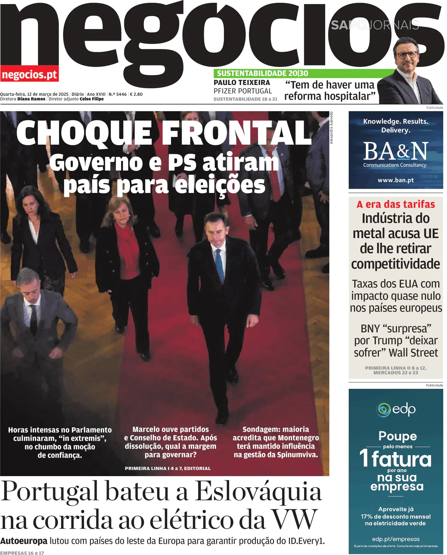 Capa Jornal de Negócios