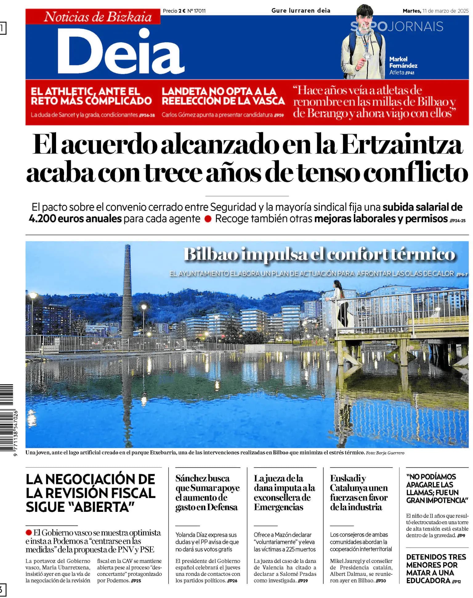 Capa Deia-Noticias de Bizkaia