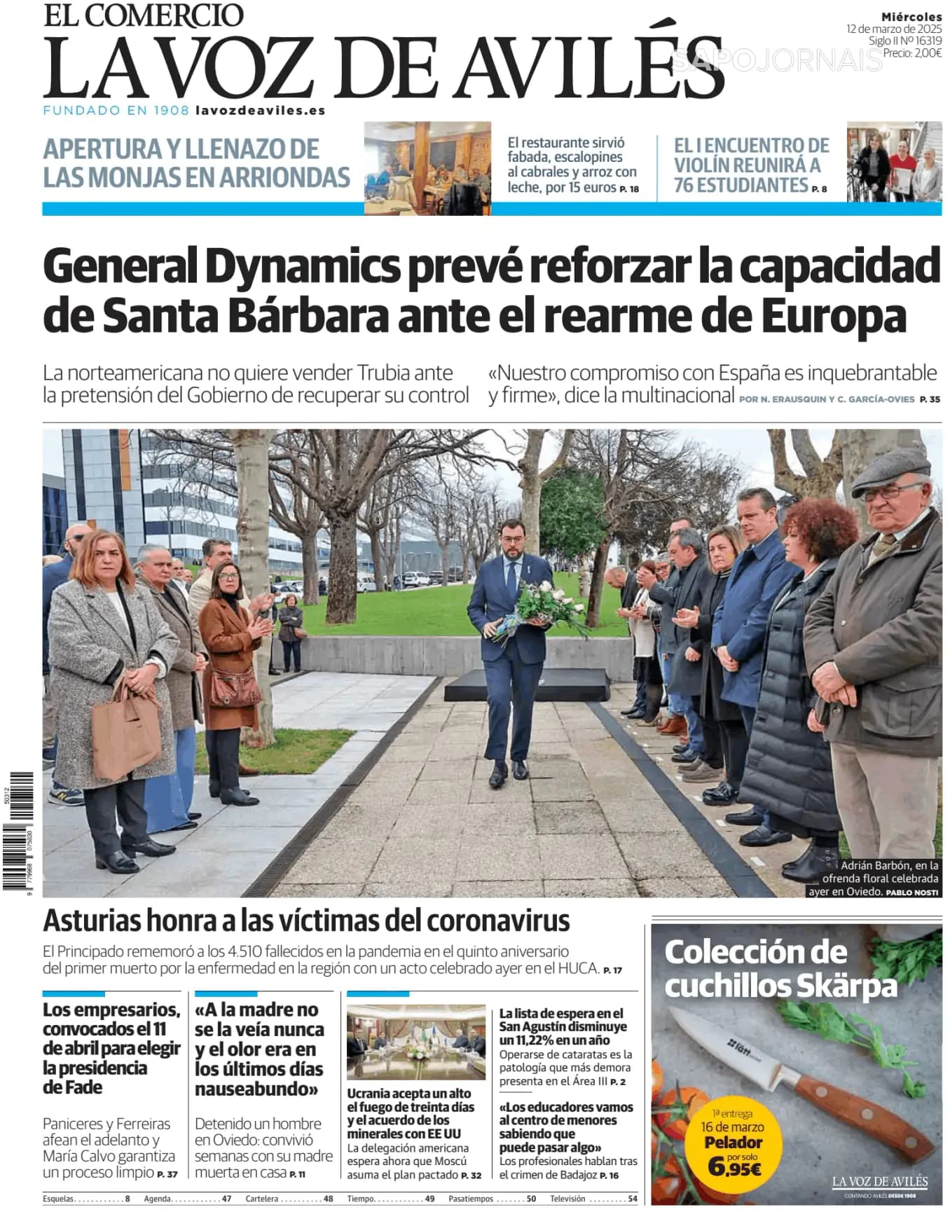 Capa El Comercio La Voz de Avilés