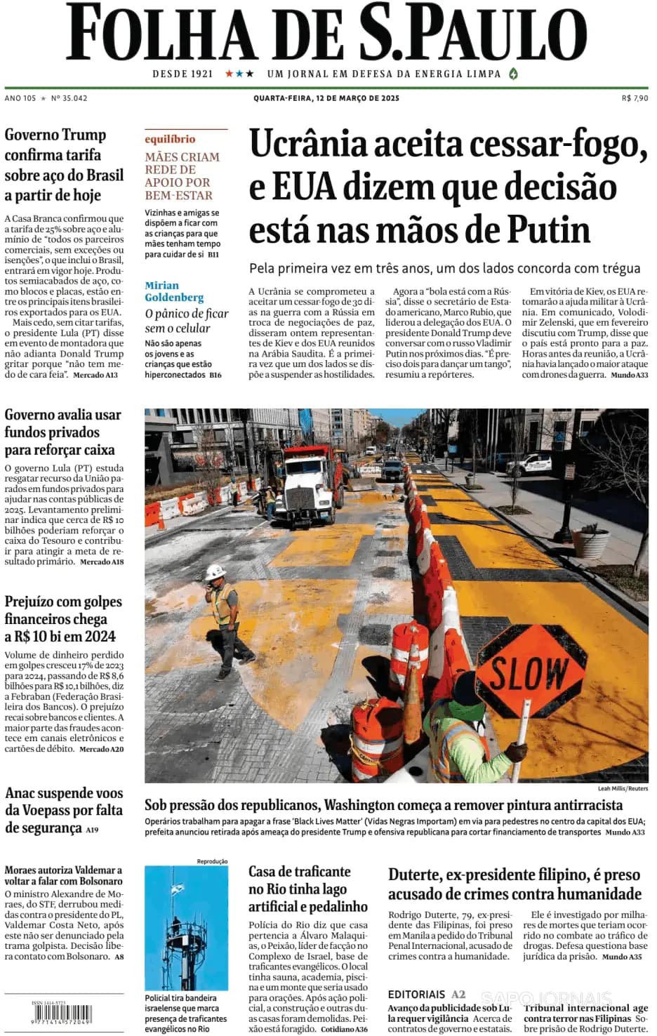 Capa Folha de S. Paulo