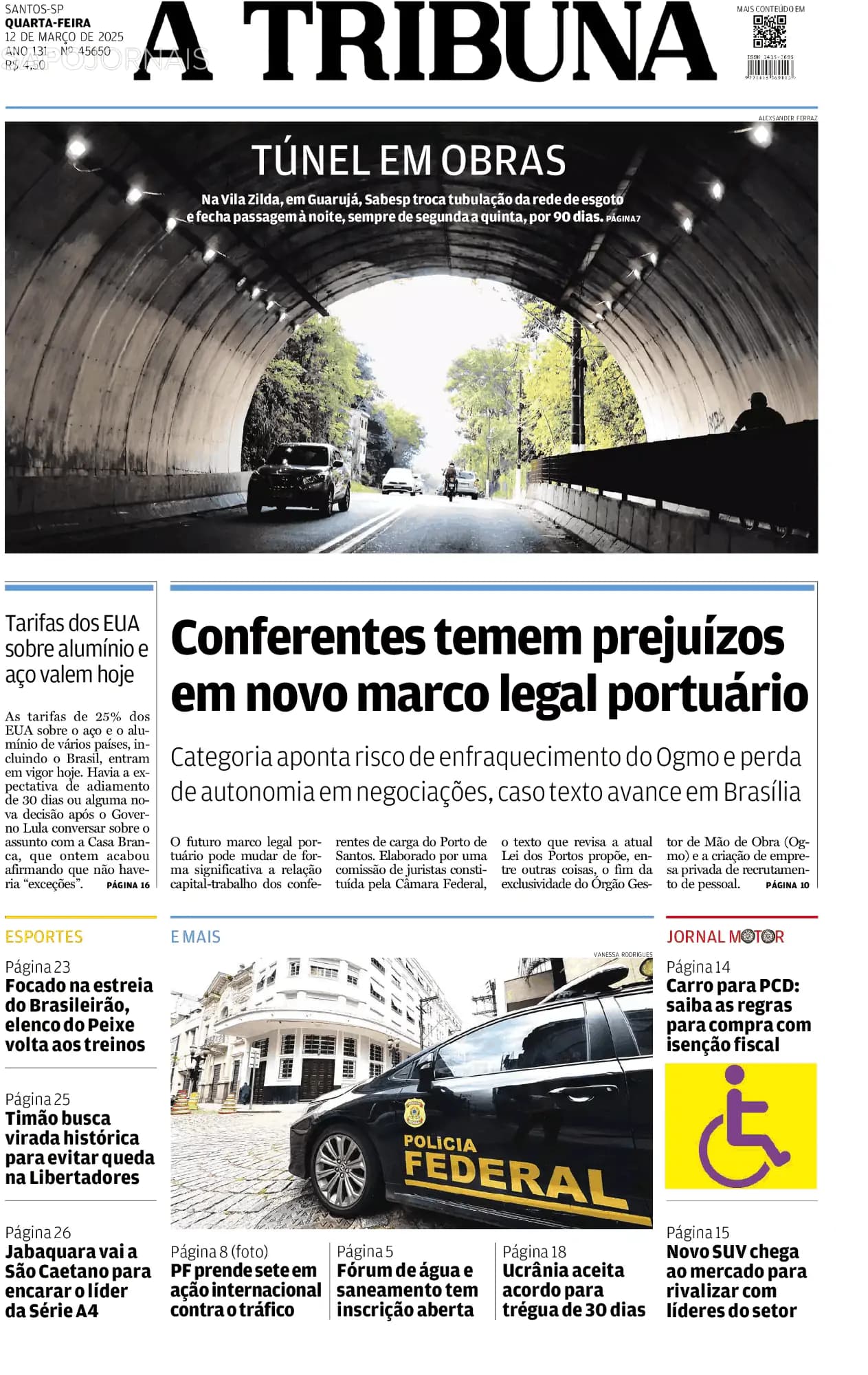 Capa A Tribuna de Santos