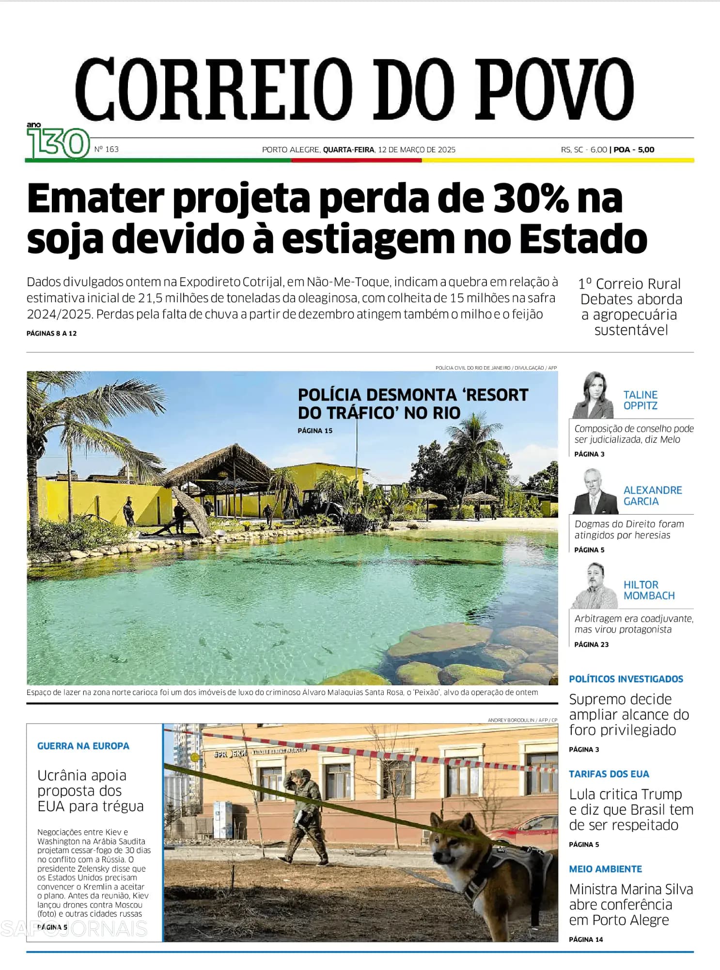 Capa Correio do Povo