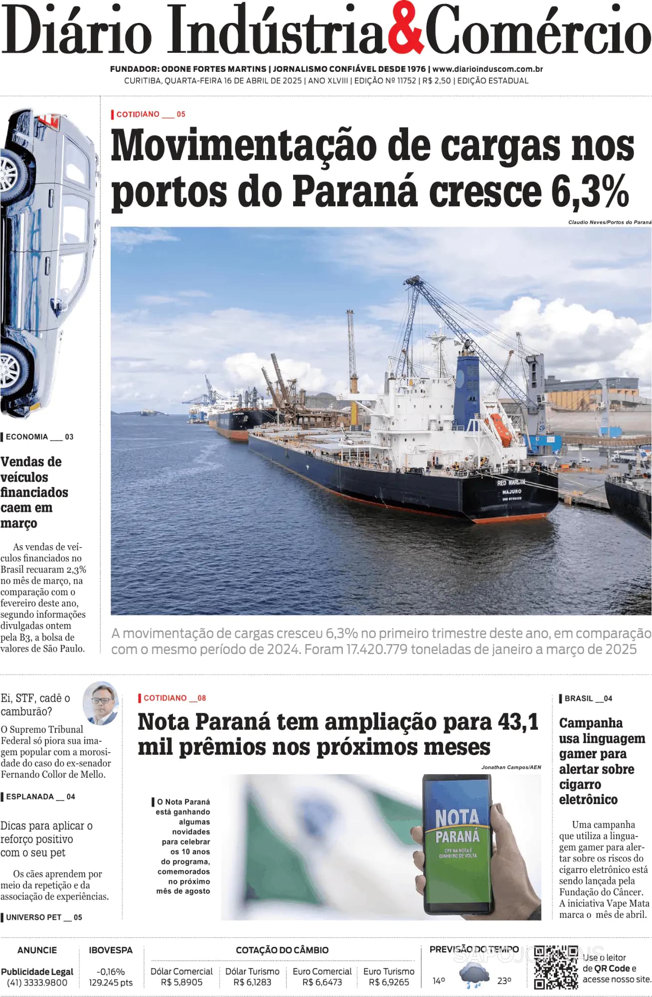 Capa Diário Indústria & Comércio