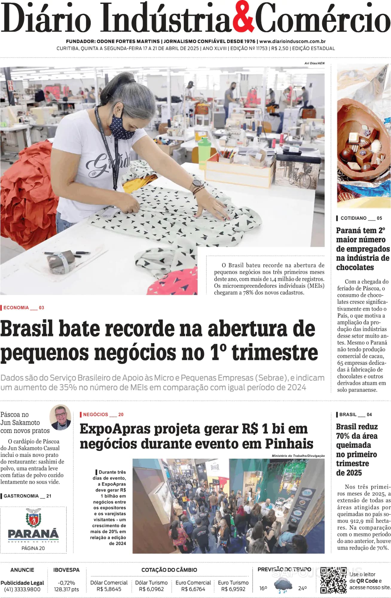 Capa Diário Indústria & Comércio