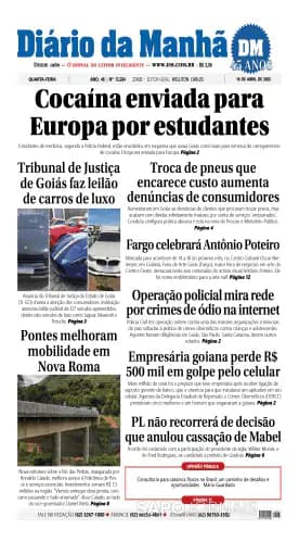 Capa Diário da Manhã
