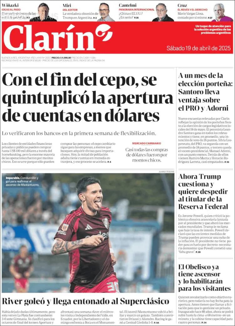 Capa Clarín
