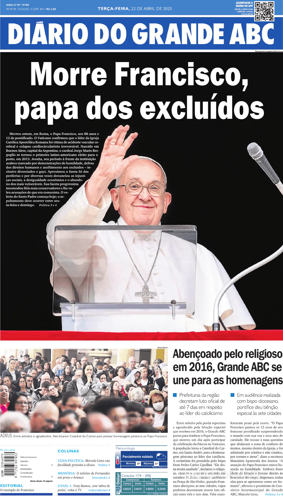 Capa Diário do Grande ABC