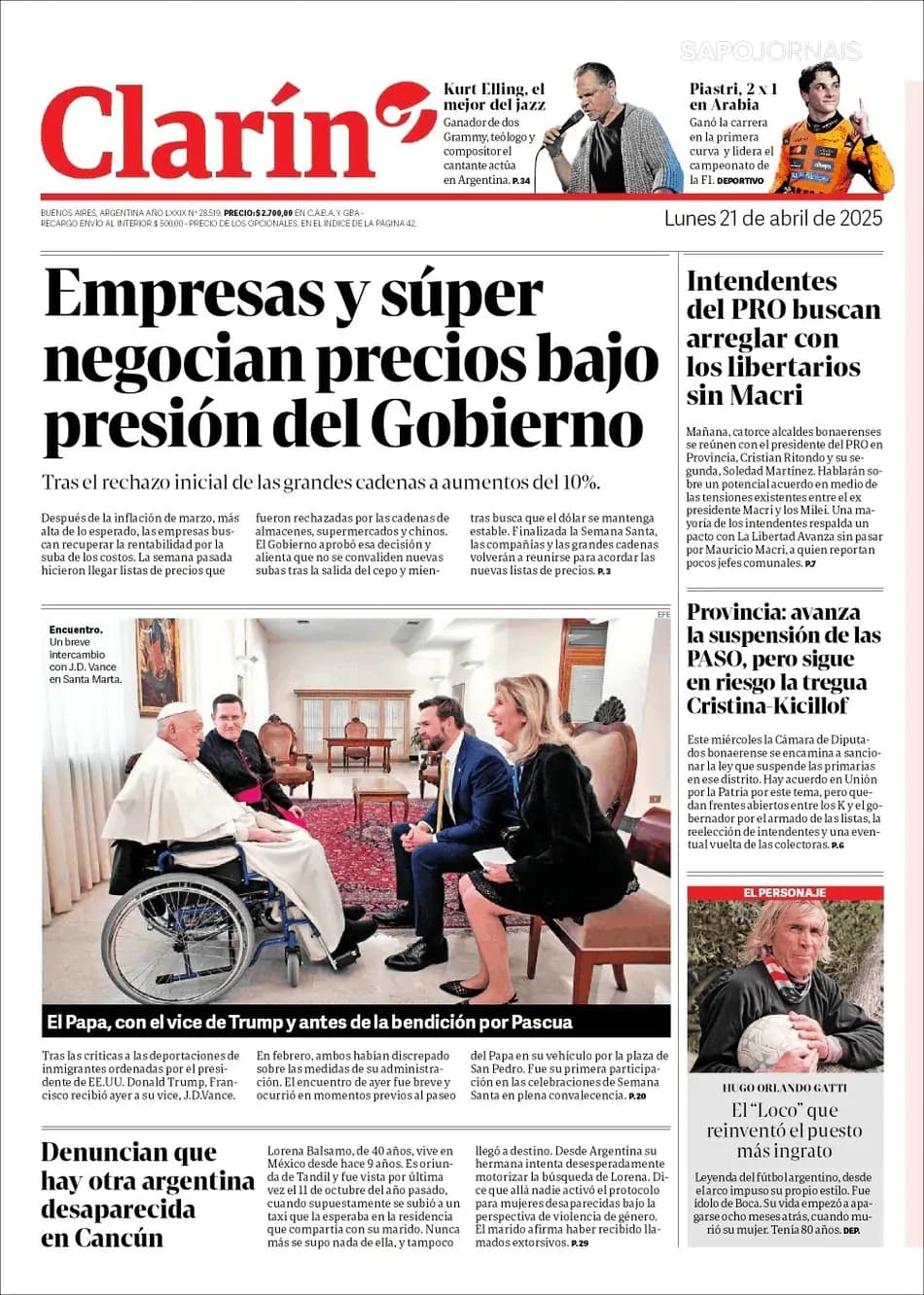 Capa Clarín