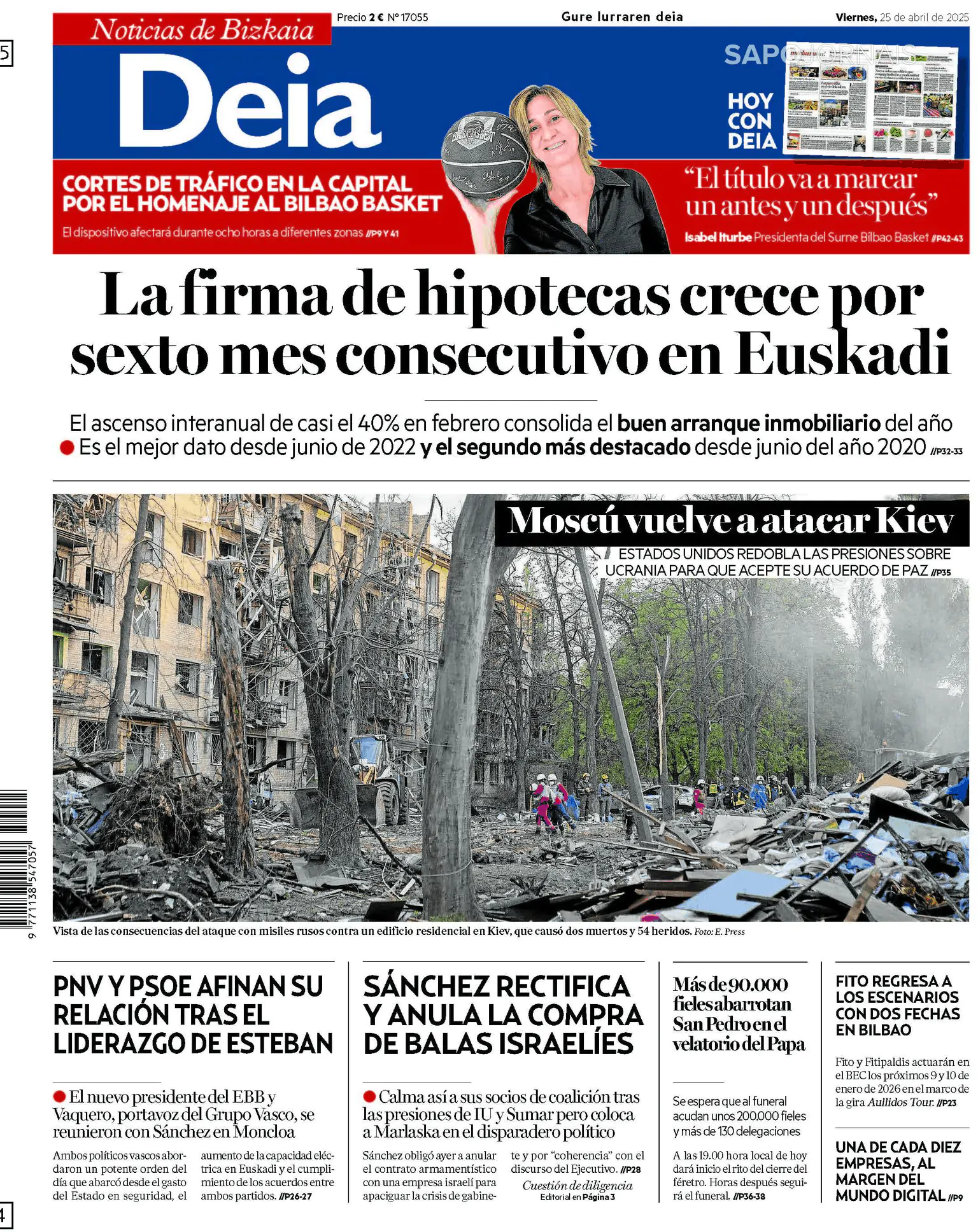 Capa Deia-Noticias de Bizkaia
