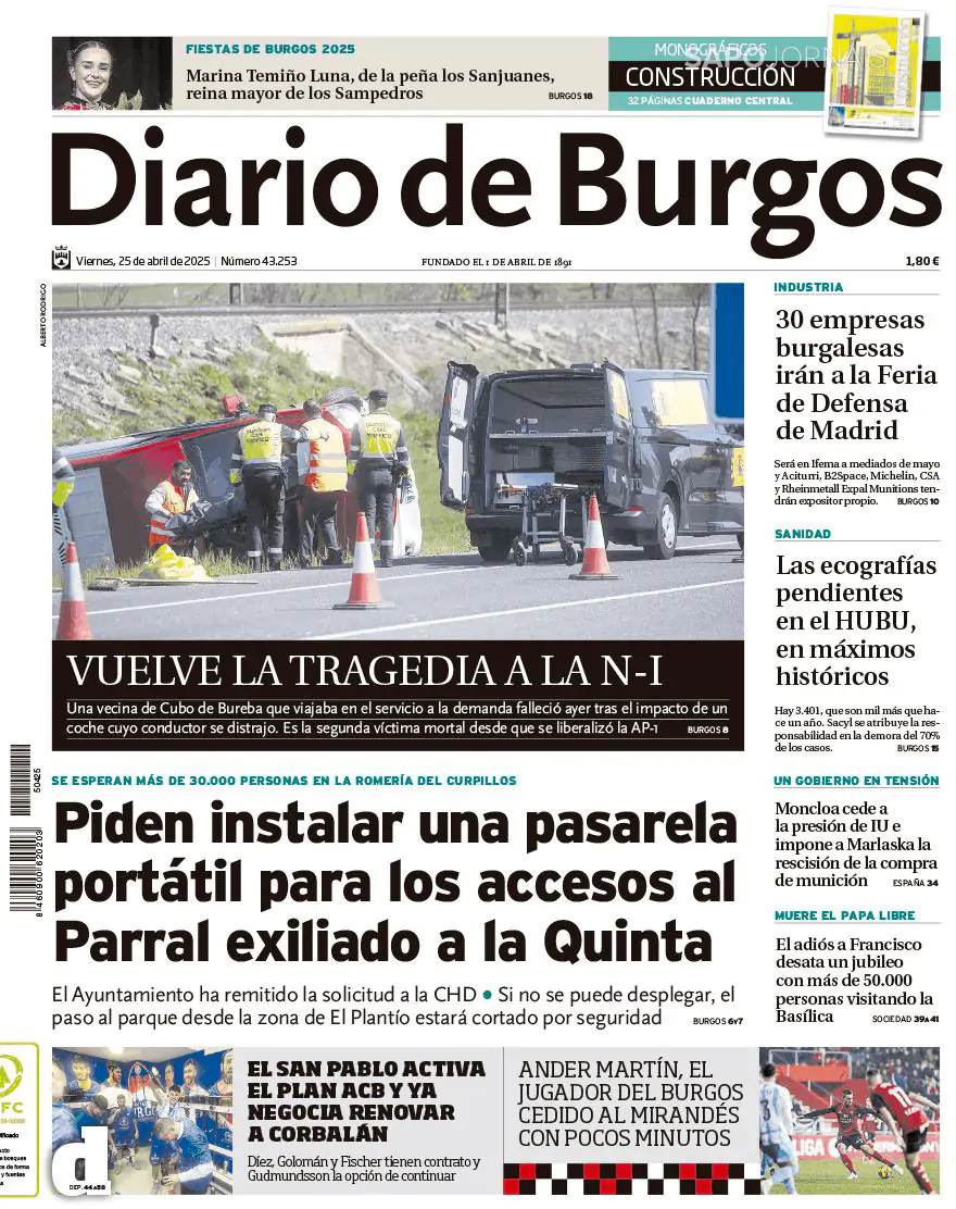 Capa Diario de Burgos