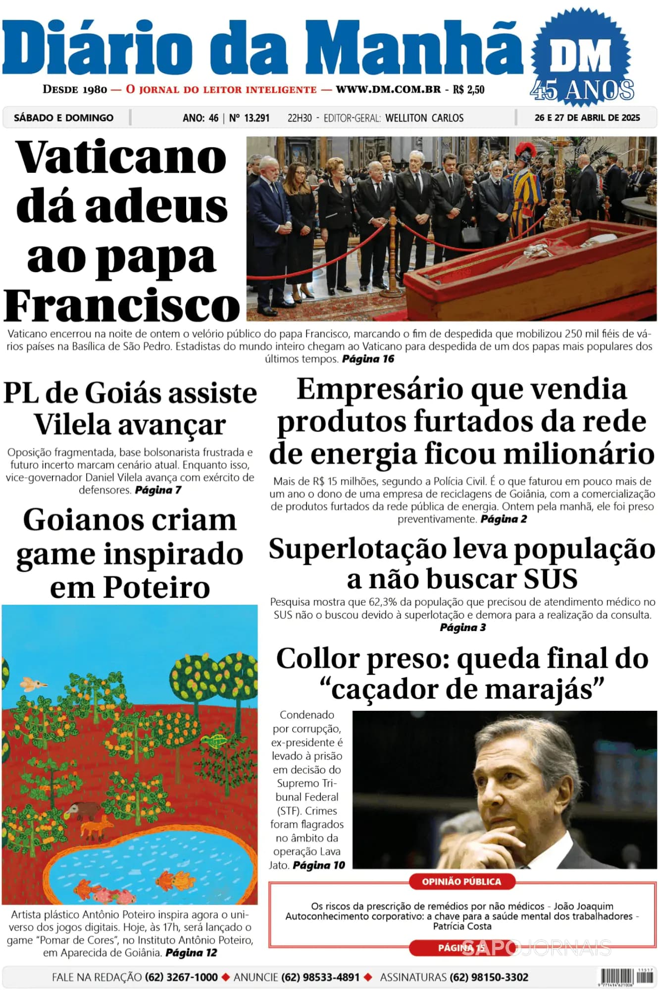 Capa Diário da Manhã