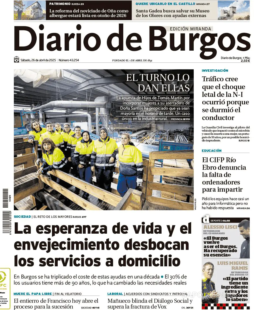 Capa Diario de Burgos