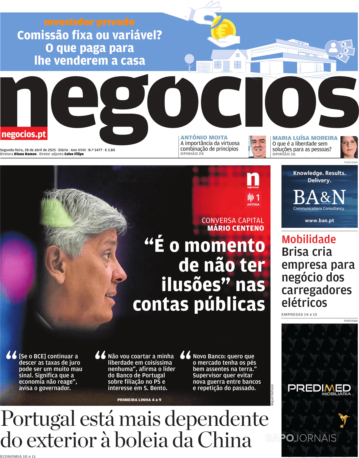 Capa Jornal de Negócios