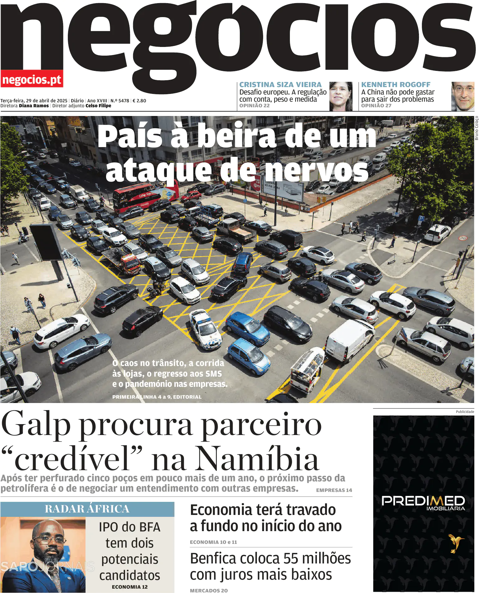 Capa Jornal de Negócios