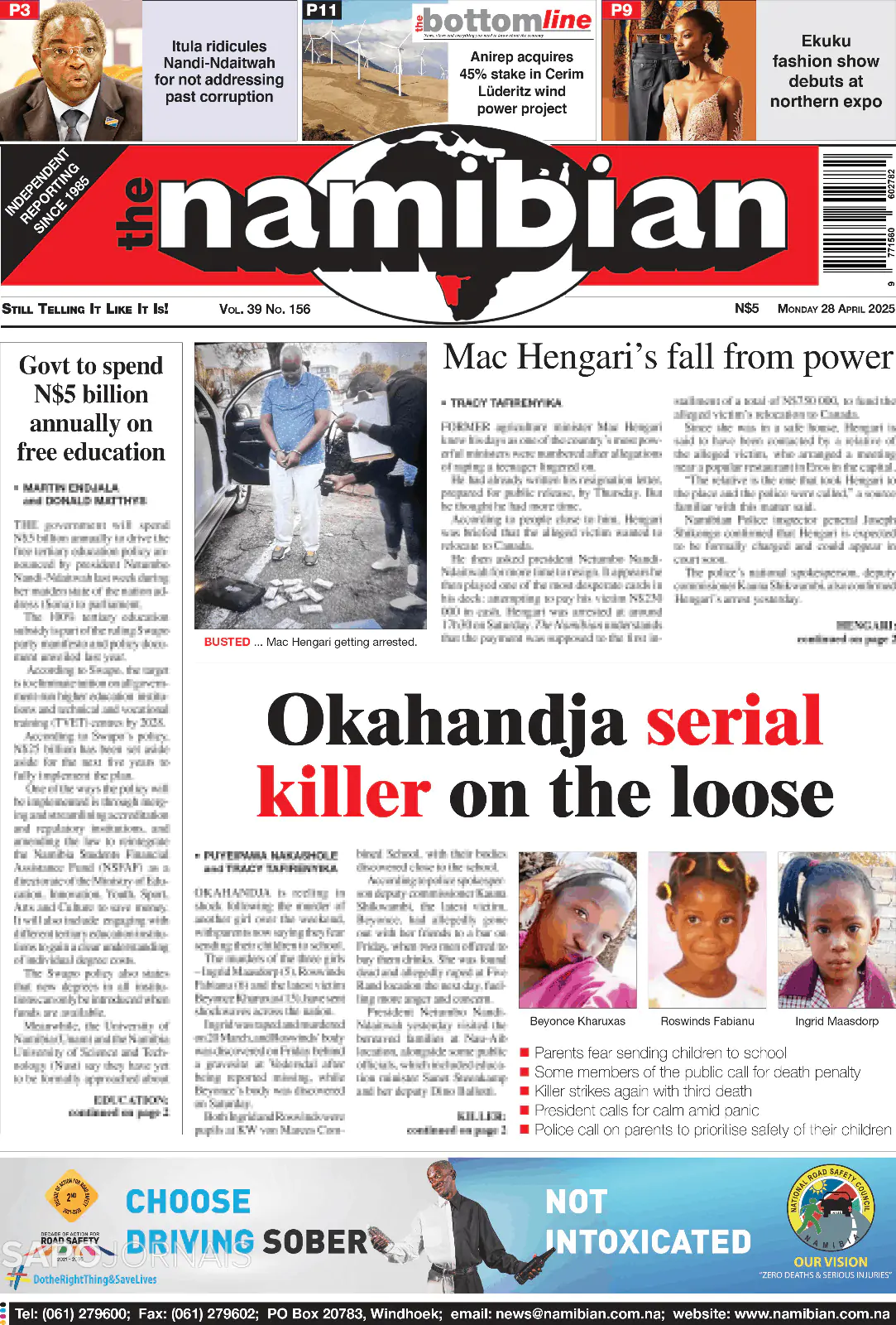 Capa The Namibian