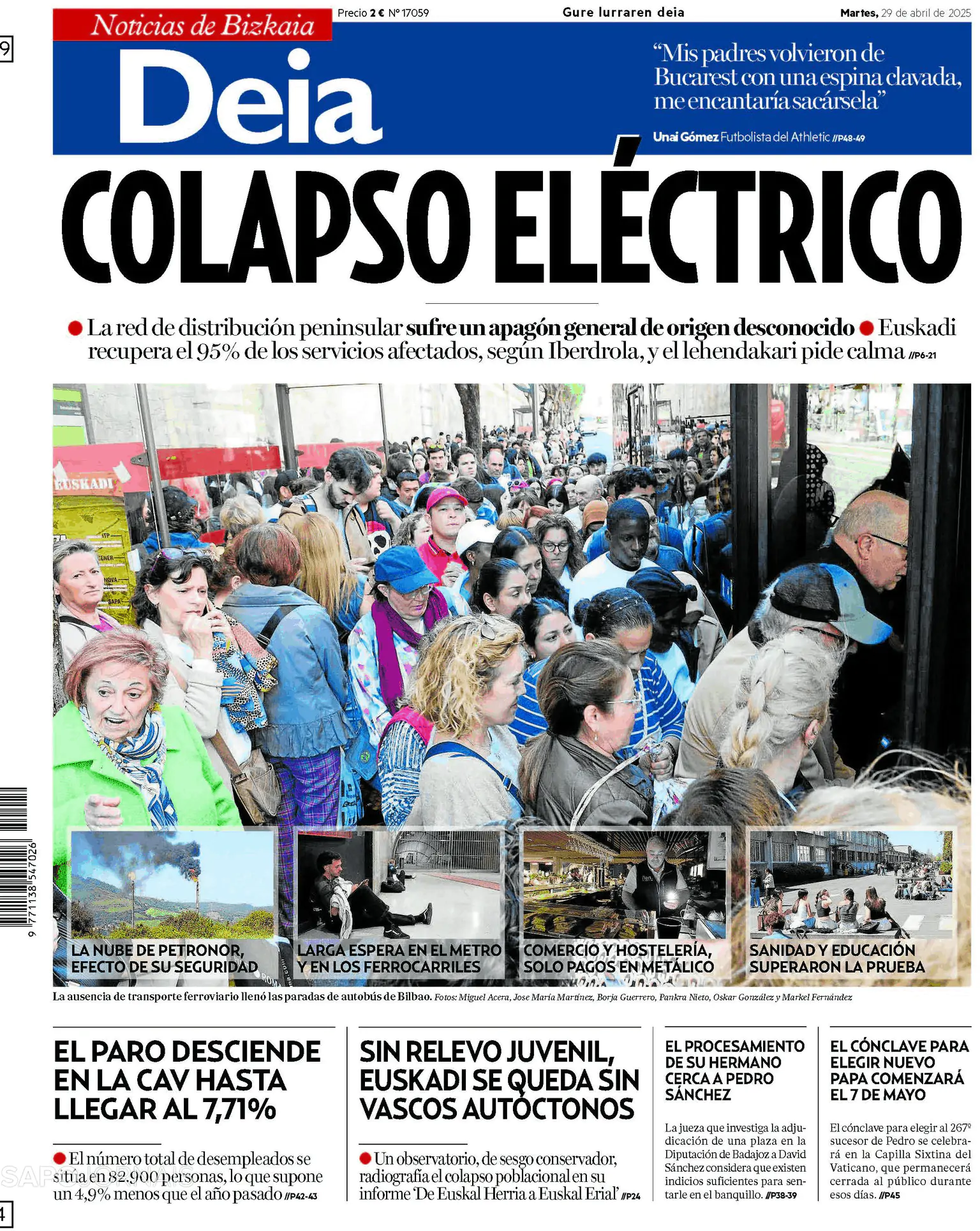 Capa Deia-Noticias de Bizkaia