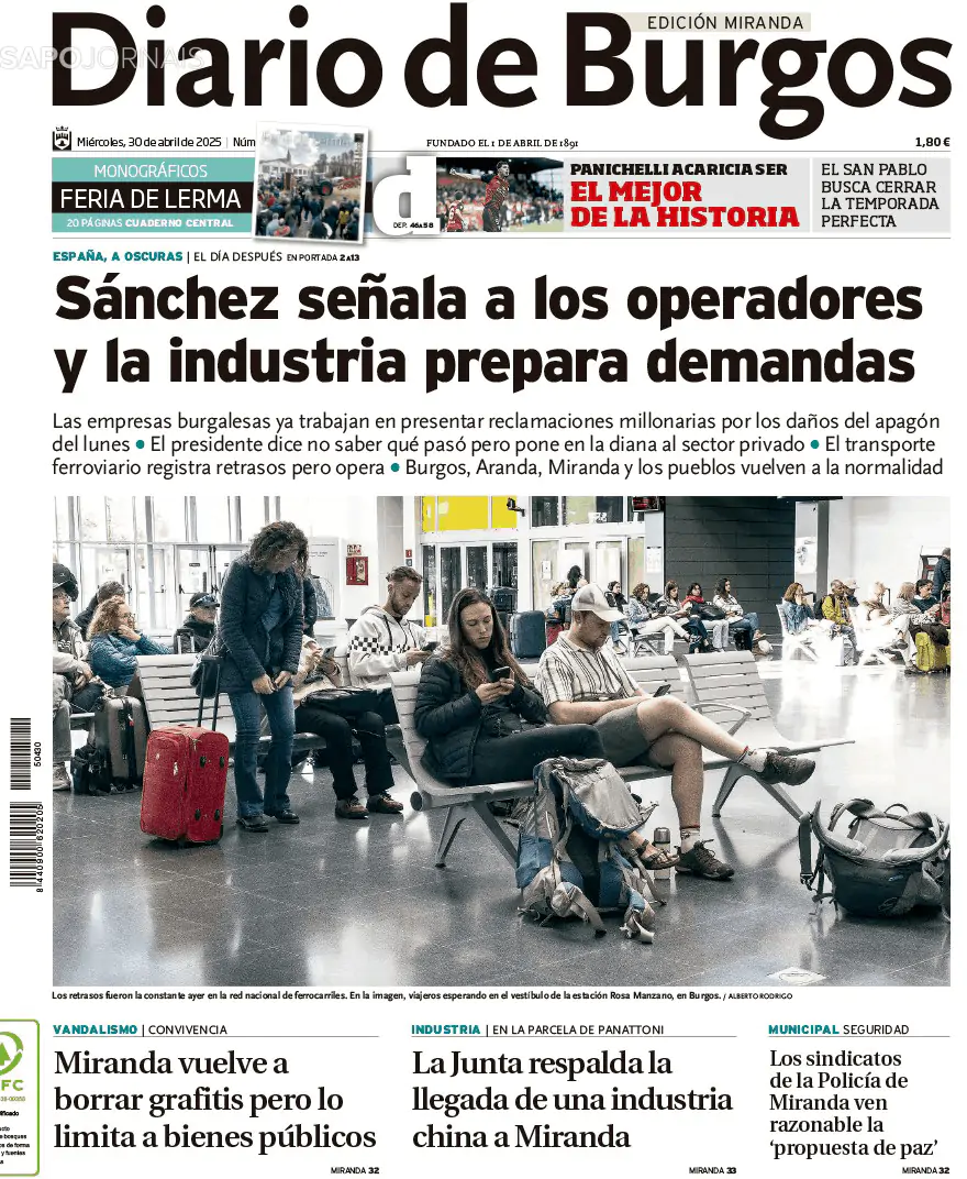 Capa Diario de Burgos