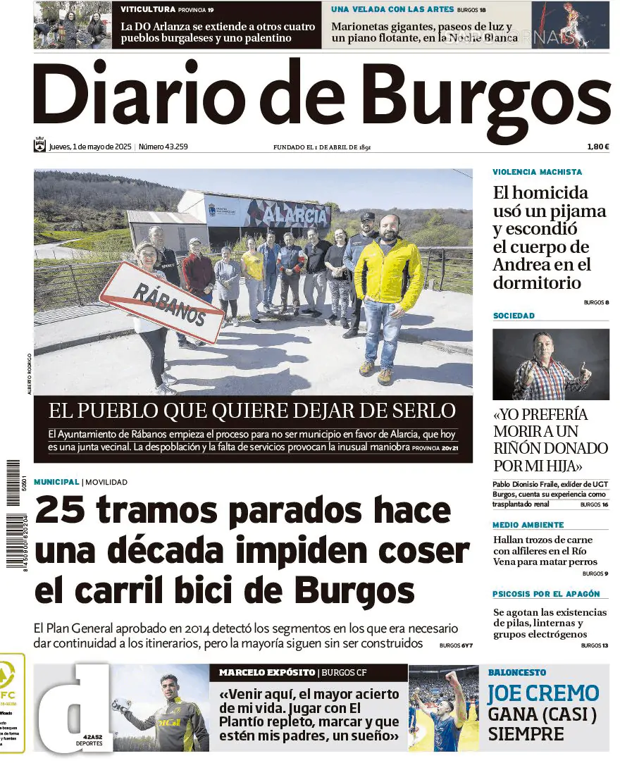 Capa Diario de Burgos