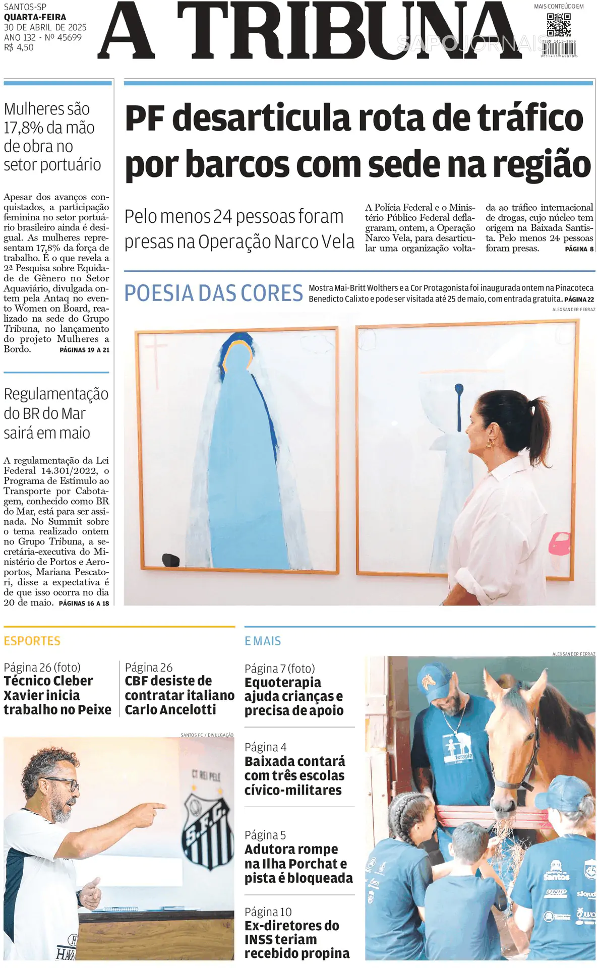Capa A Tribuna de Santos