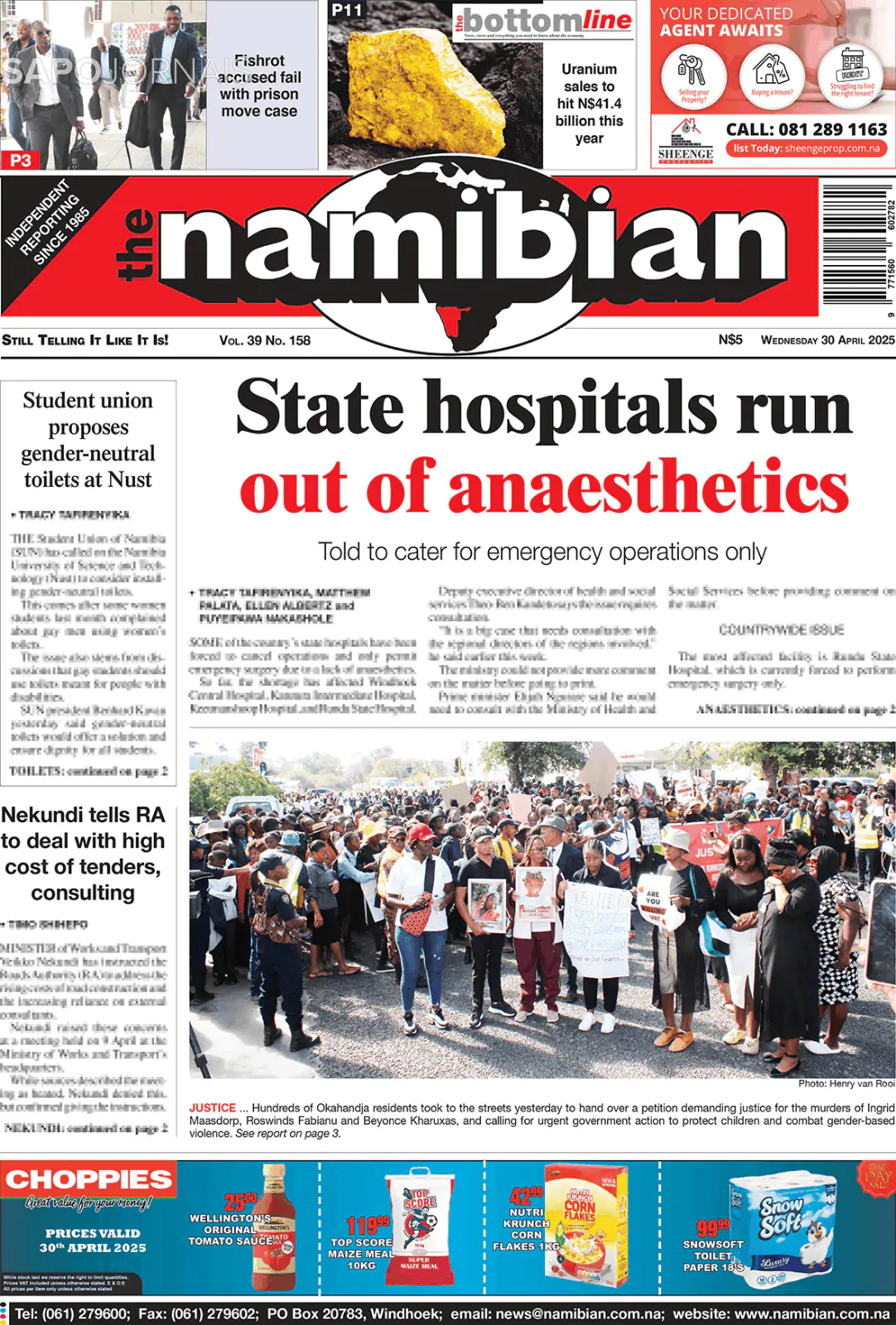 Capa The Namibian
