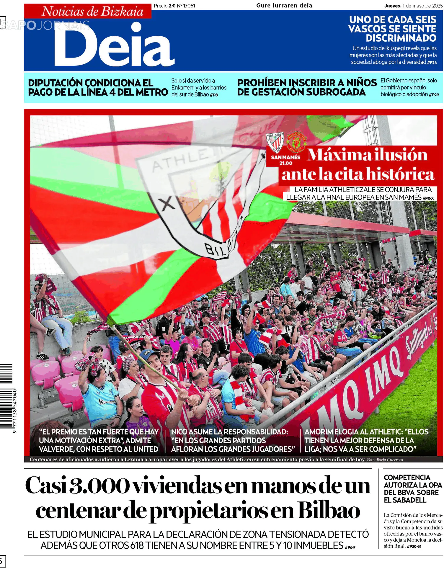 Capa Deia-Noticias de Bizkaia