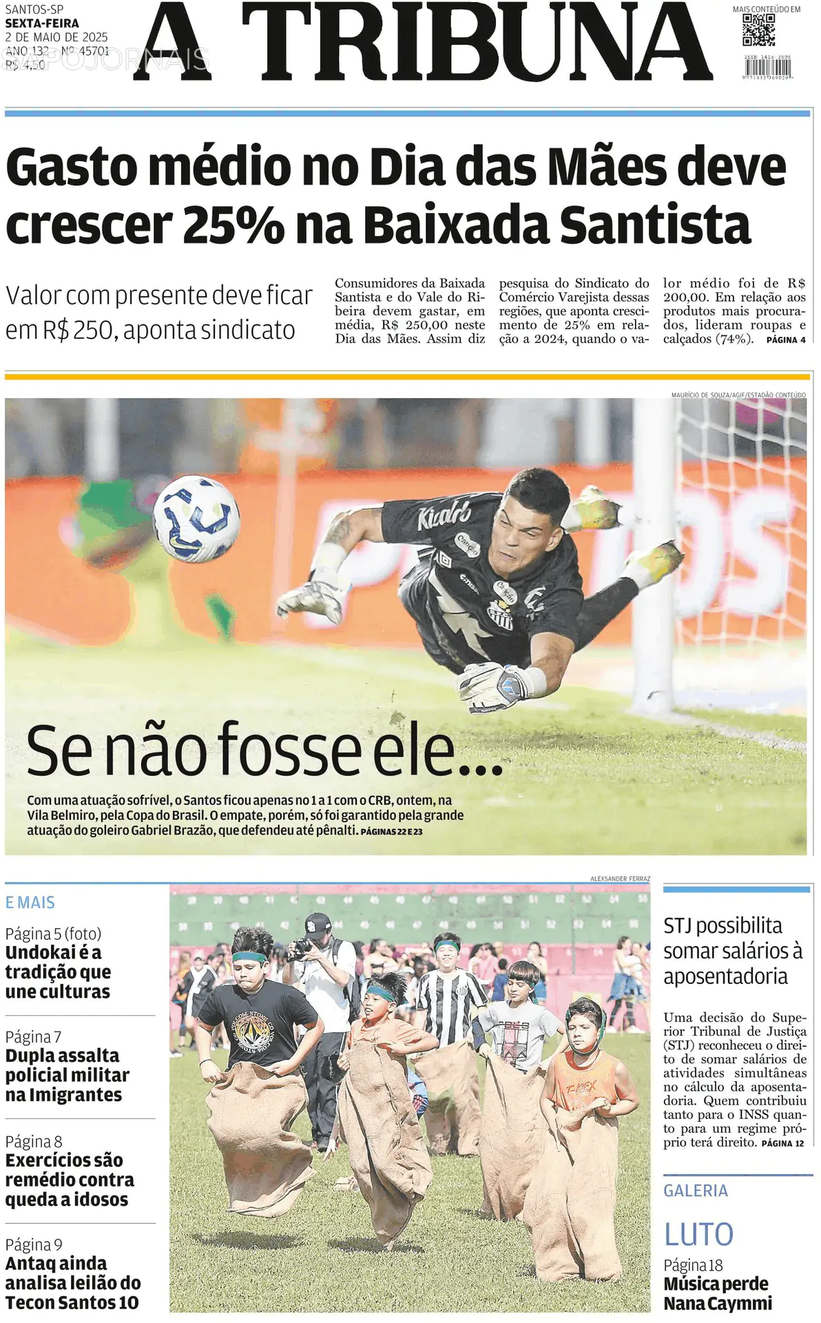 Capa A Tribuna de Santos