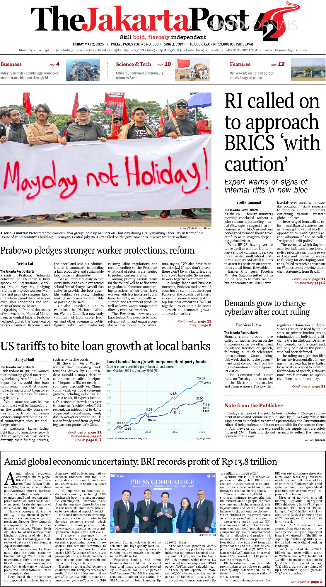 Capa The Jakarta Post