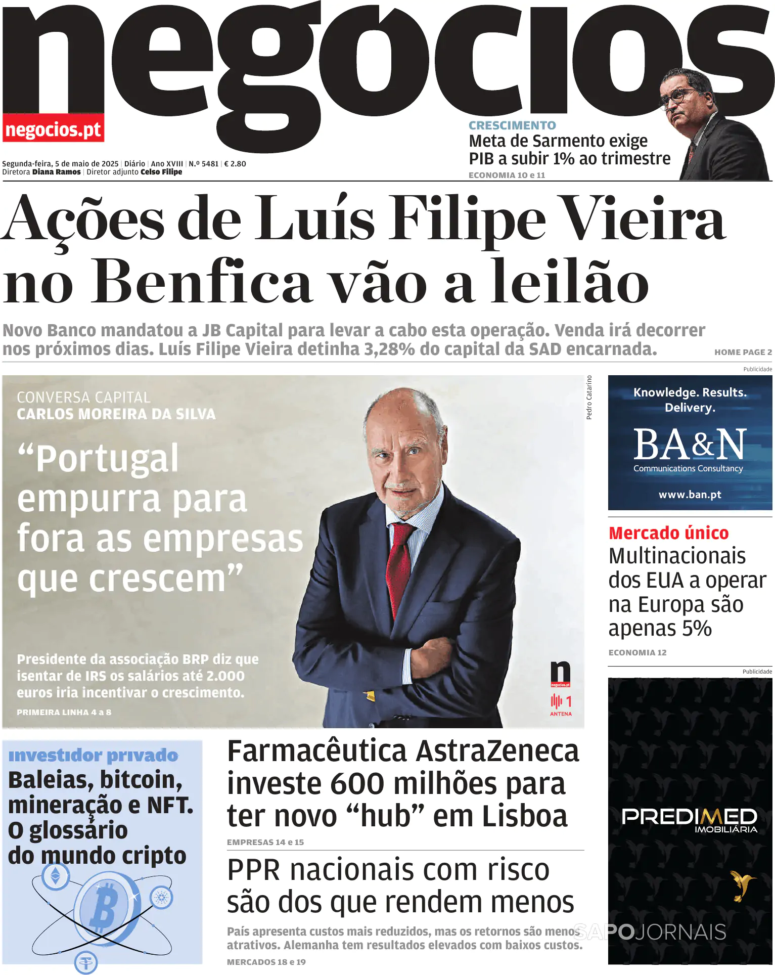 Capa Jornal de Negócios