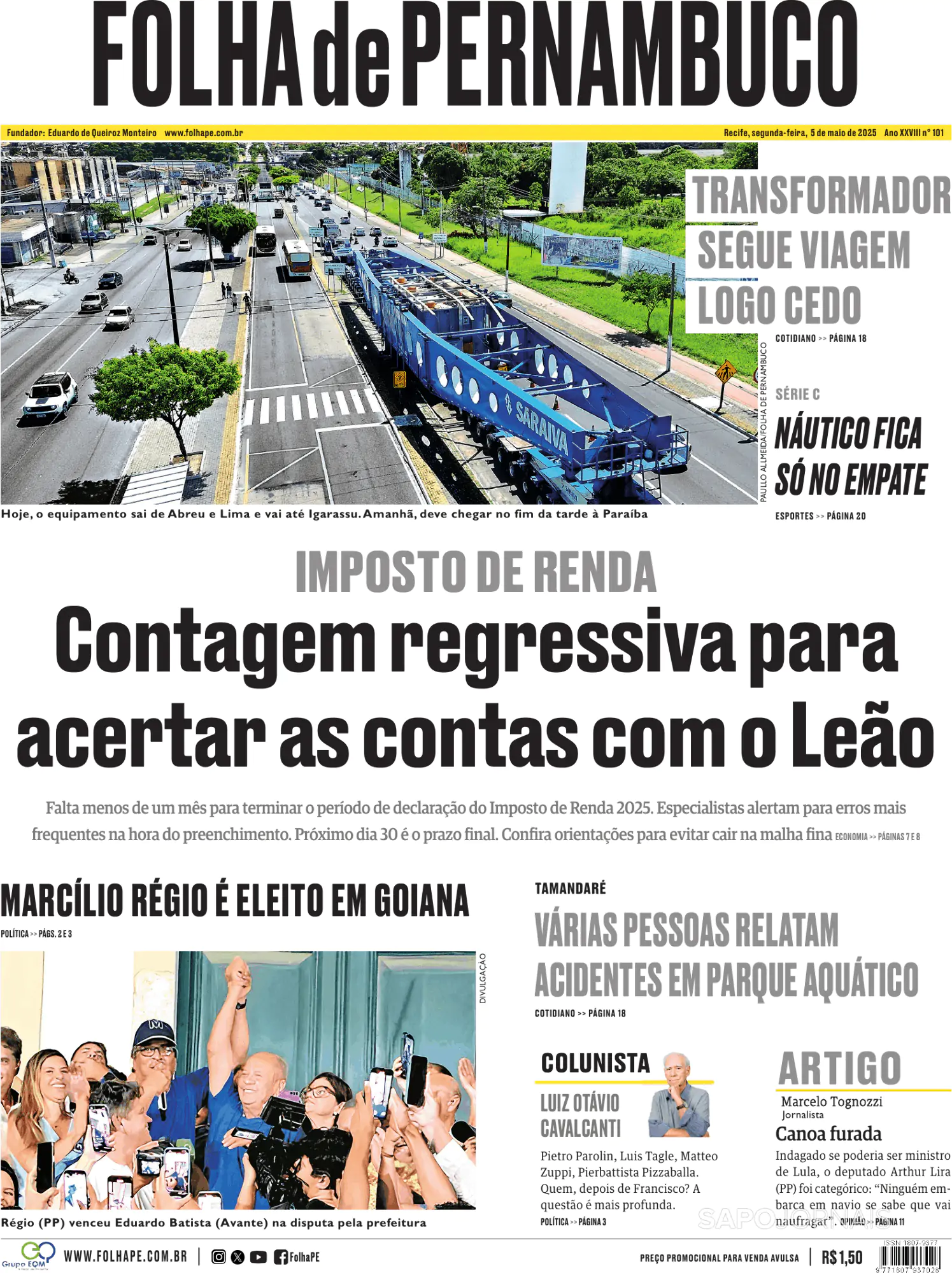 Capa Folha de Pernambuco