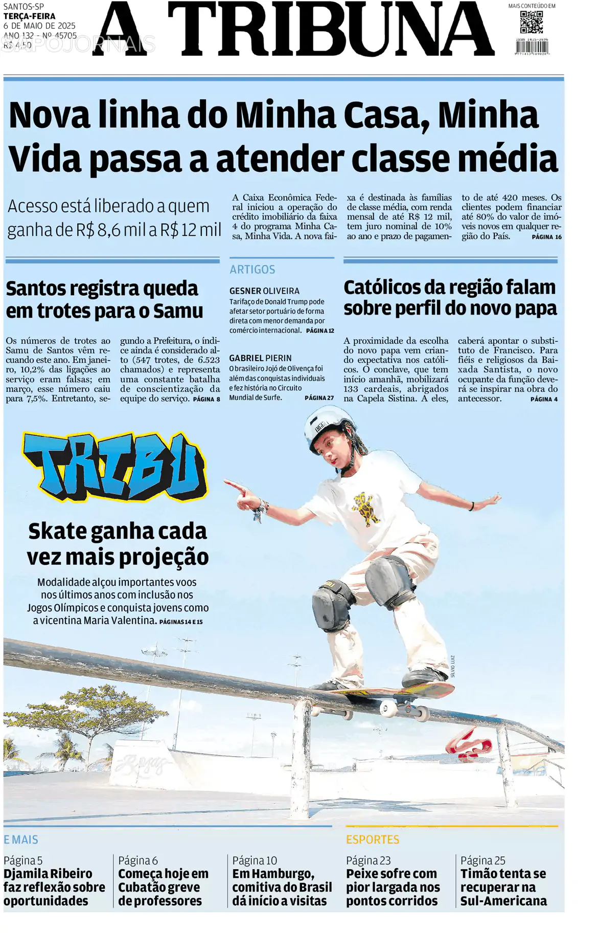 Capa A Tribuna de Santos