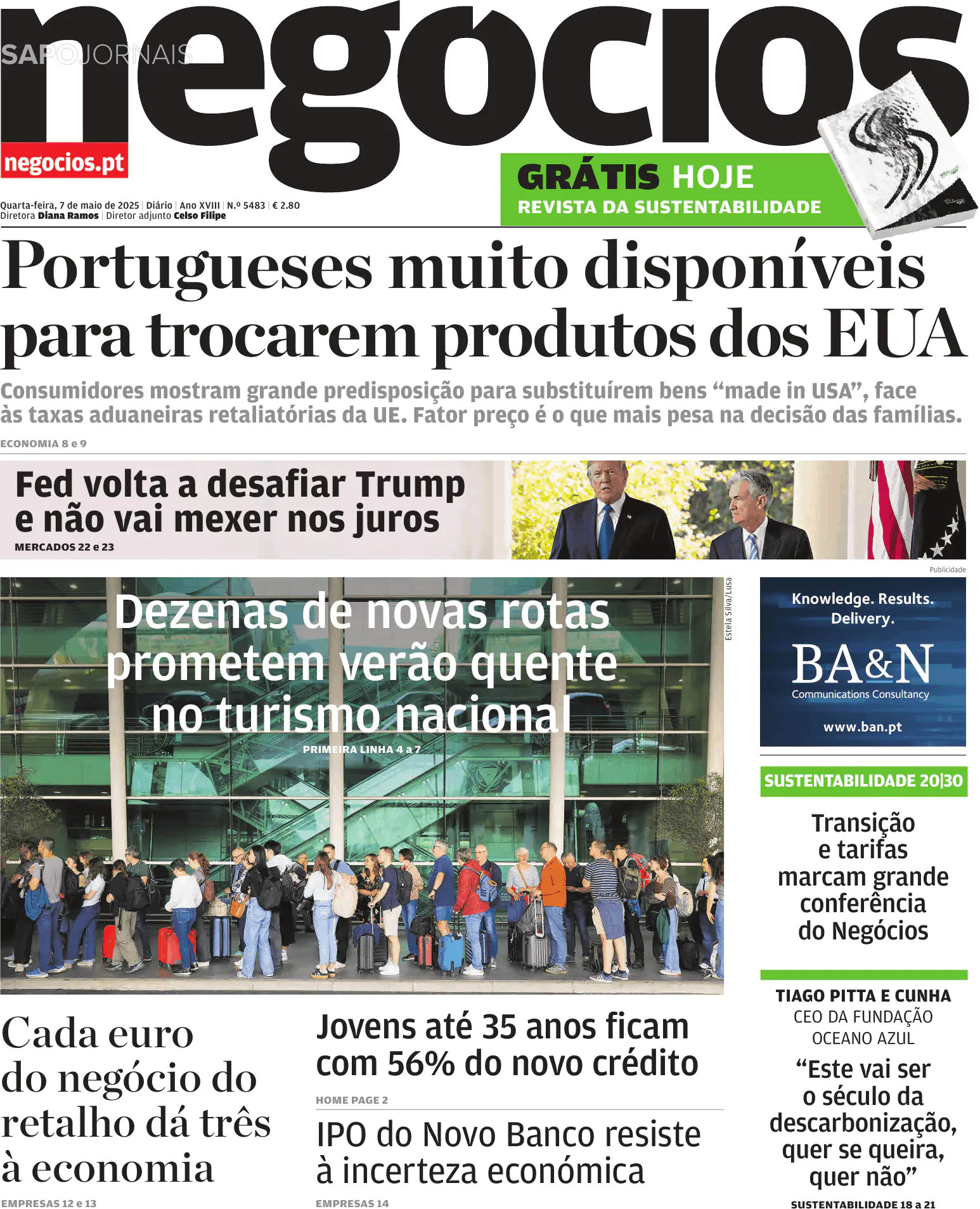 Capa Jornal de Negócios