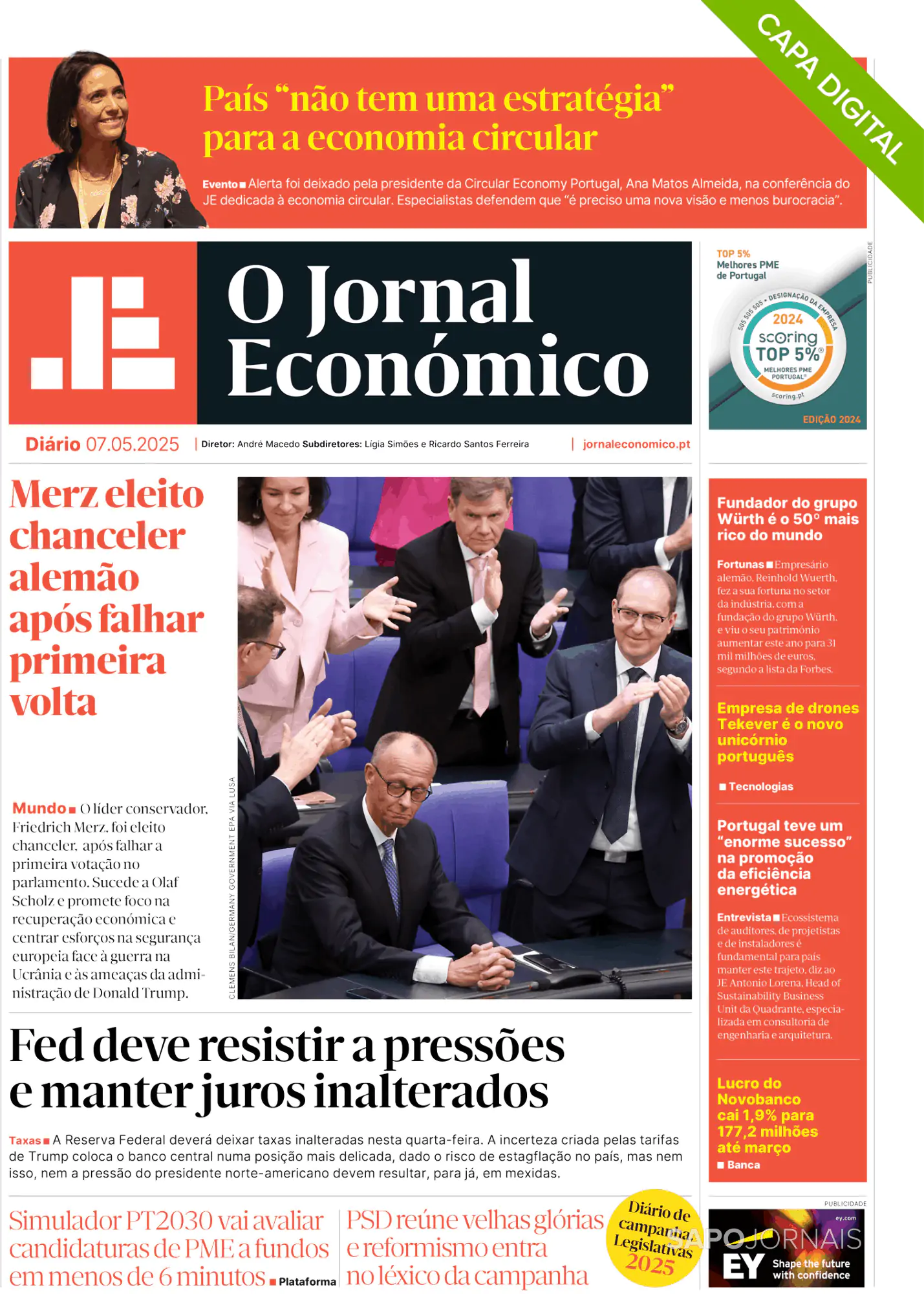 Capa O Jornal Económico